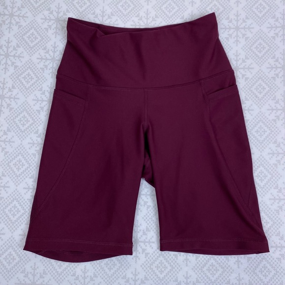 Old Navy Pants - Old Navy Active Powersoft High Rise Bike Shorts Go-Dry Athletic Maroon S
